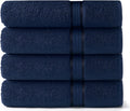 COTTON CRAFT Ultra Soft Bath Towels - Luxury 4 Pack Navy
