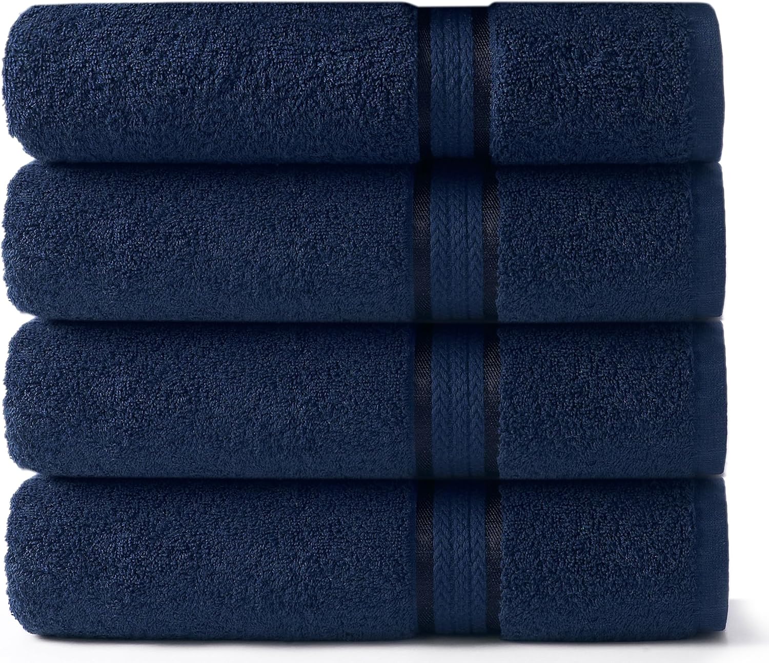 COTTON CRAFT Ultra Soft Bath Towels - Luxury 4 Pack Navy