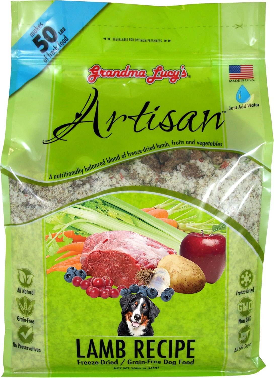 Grandma Lucy's Artisan Dog Food - Grain Free Freeze-Dried Lamb