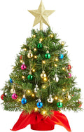 Joiedomi 24 in Mini Christmas Tree Tabletop Set - DIY Ready