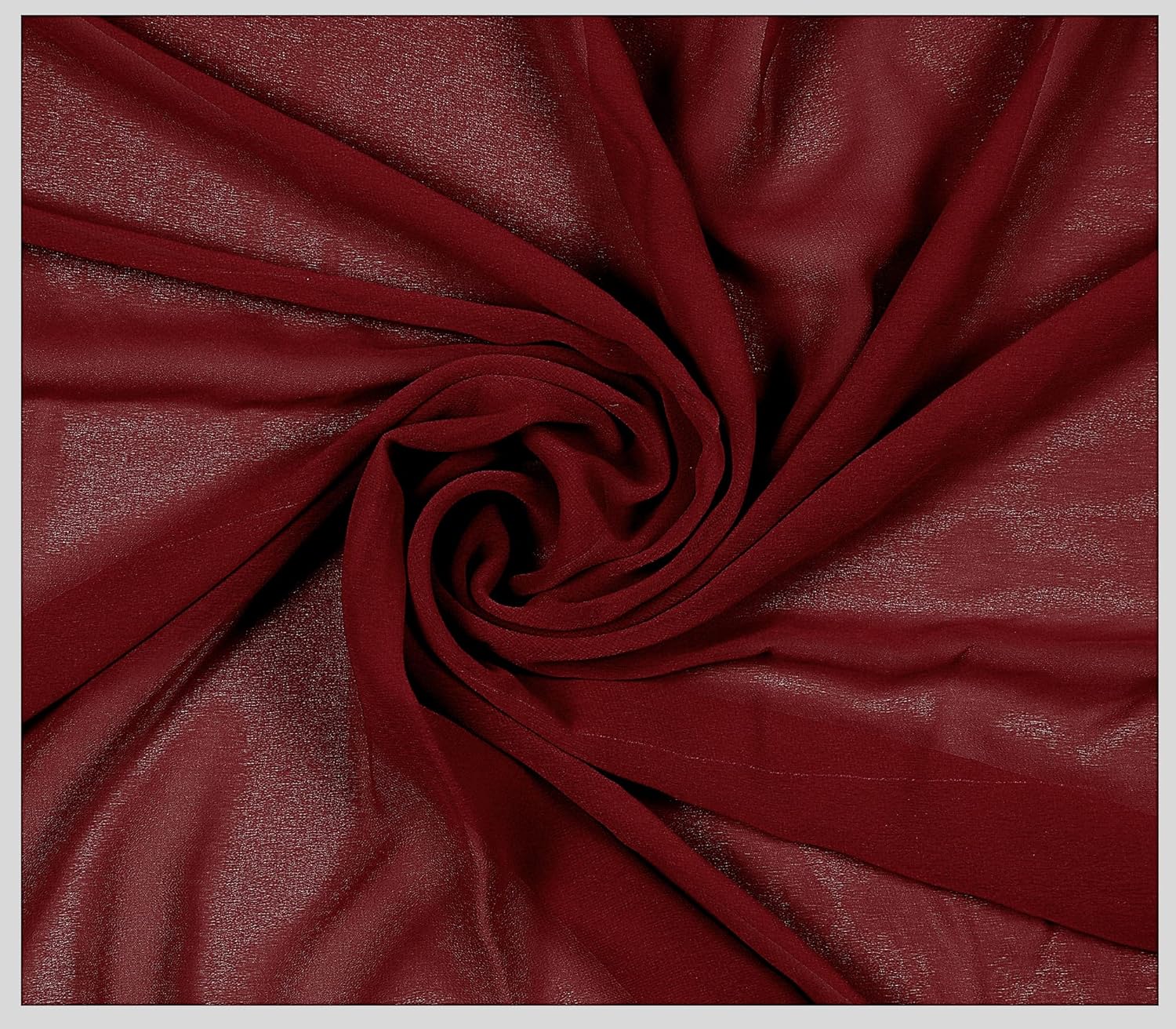 MDS Pack of 20 Yard Maroon Chiffon Fabric for DIY Crafts