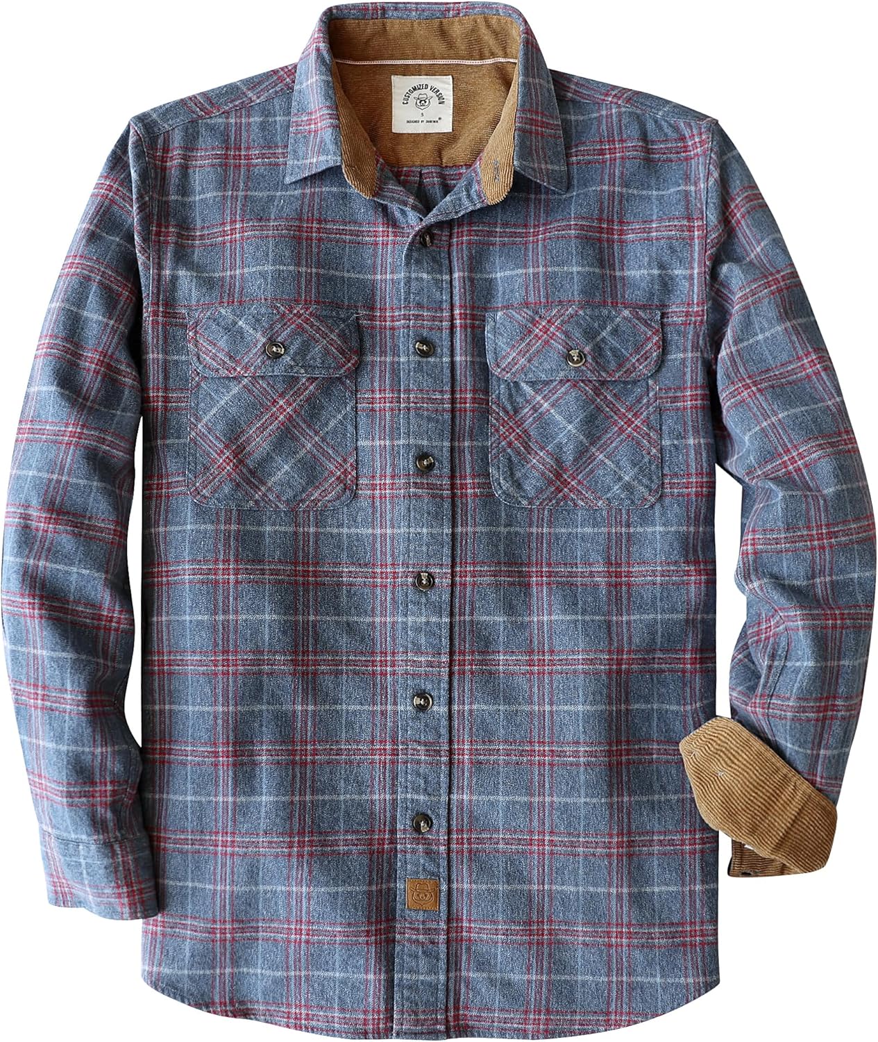 Dubinik Mens Flannel Shirt Long Sleeve Soft Brushed Cotton