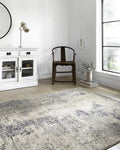 Teagan TEA-07 Natural/Denim 9ft-9in x 13ft-6in Area Rug - Soft Neutral