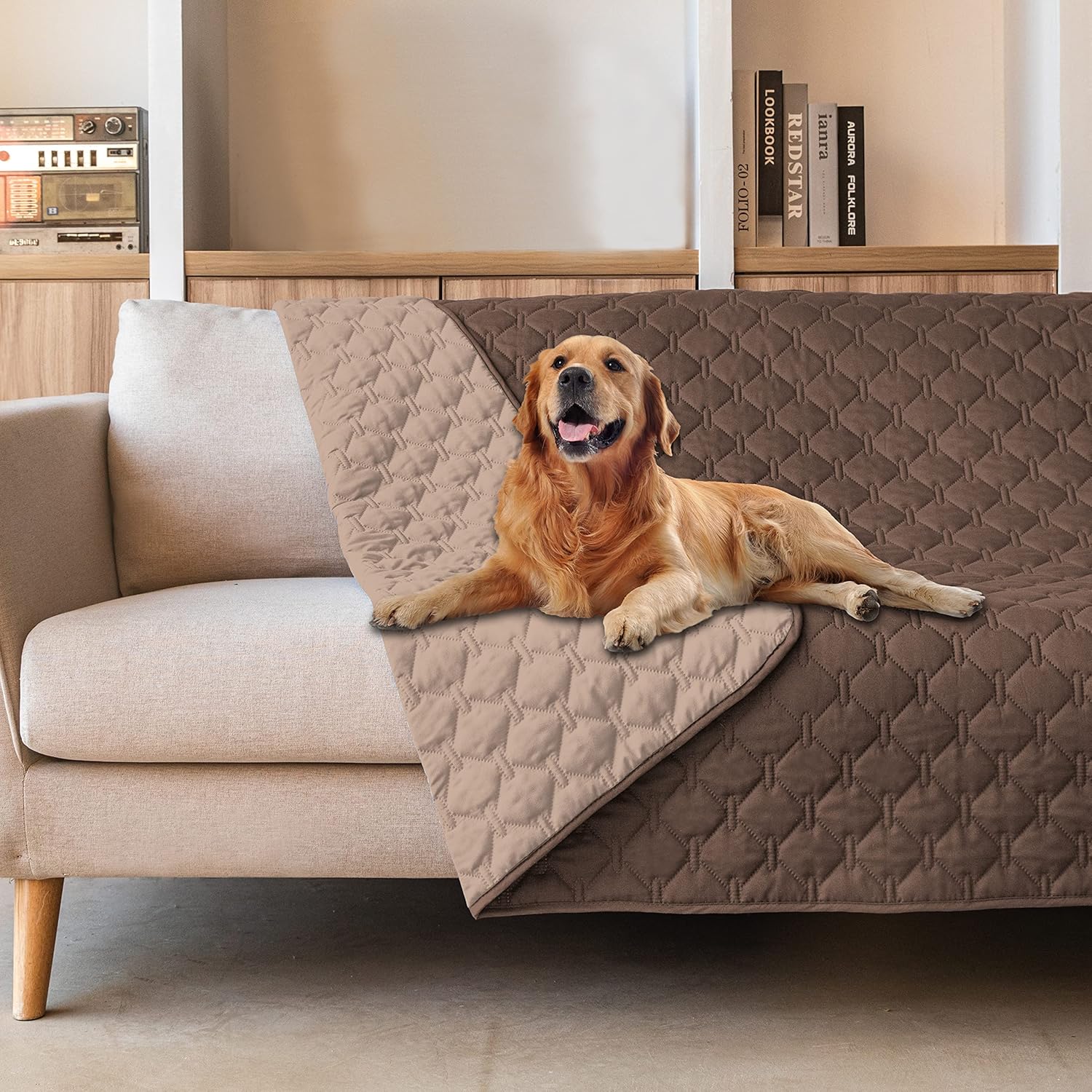 Waterproof Dog Bed Cover Blanket for Pets - Reversible Design