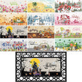12 Pcs Seasonal Door Mats Set for Year-Round Home Decor 22 in