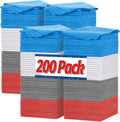Microfiber Shop Towels 200 Pack - Absorbent, Lint Free Car Cloths