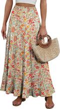 ANRABESS Women's High Waist A-line Maxi Skirt with Pleated Design