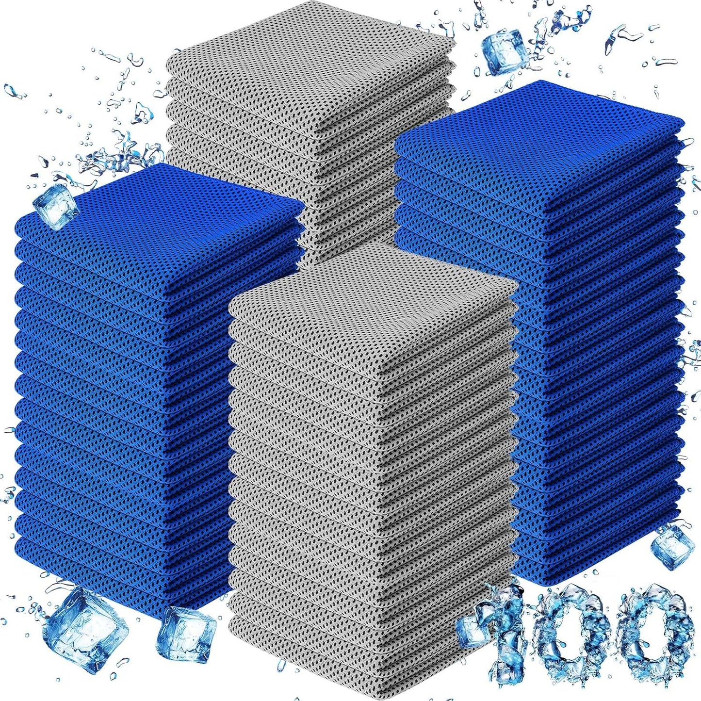 Cooling Towel 100 Pack - Microfiber Ice Towels for Sports