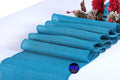 Burlap Table Runners 12 x 72 in Teal - 10 Pack Rustic Wedding Decor