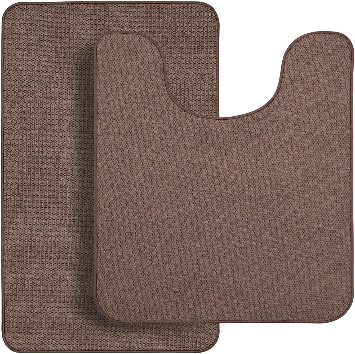 Ultra Thin Bathroom Rugs Set 2 Pieces for Quick Drying Comfort