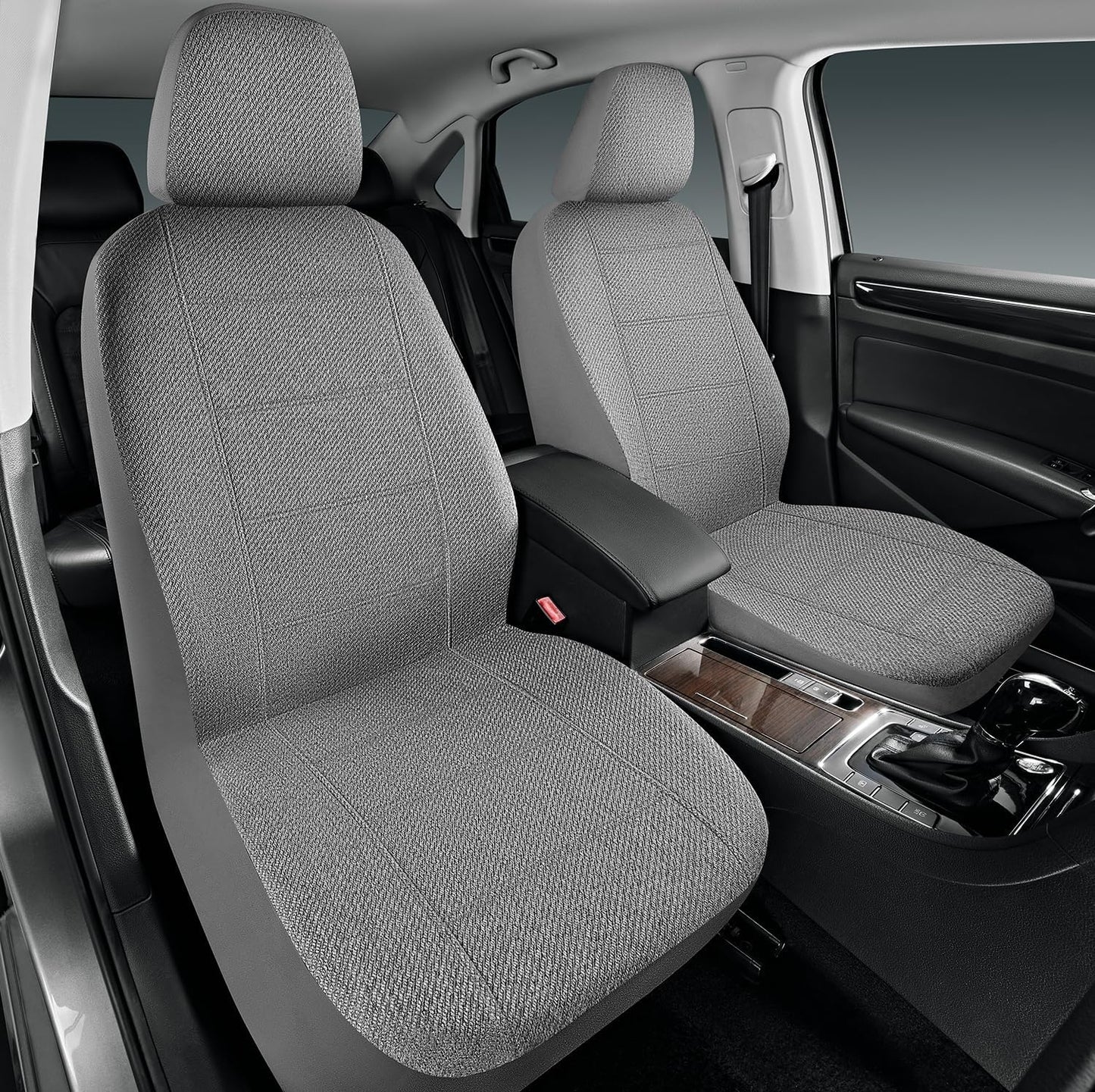 Road Comforts Car Seat Covers for Front Seat, Heavy Duty Gray
