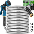 Garden Hose 100FT No-Kink Water Hose with 10-Function Nozzle - Sturdy