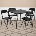 EMMA + OLIVER 5-Piece Folding Card Table and Chairs Set - Padded Top