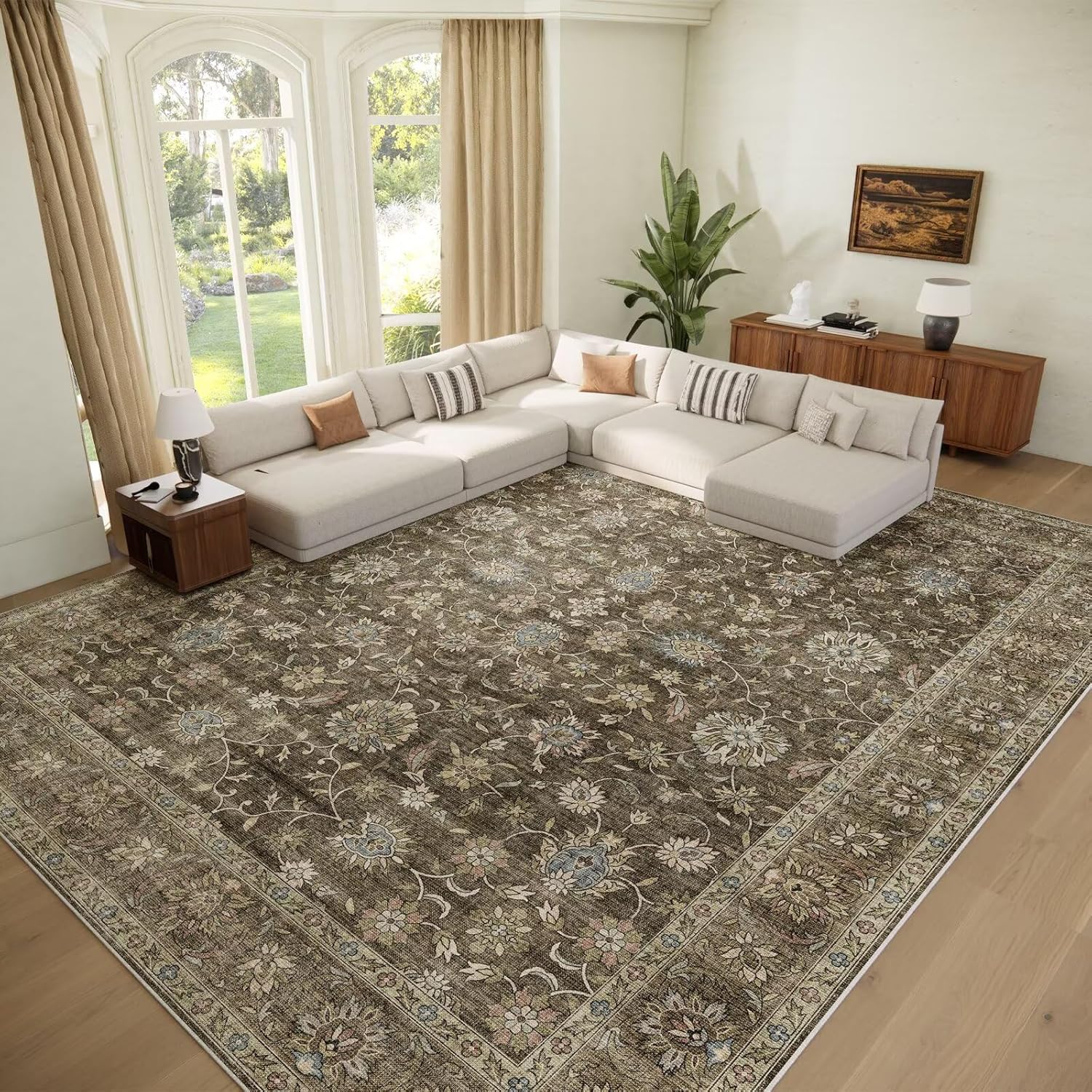Washable 9x12 Area Rugs for Living Room and Bedroom Comfort