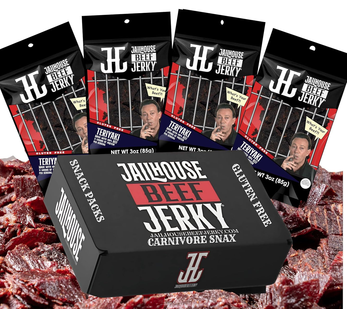 JailHouse Beef Jerky Teriyaki - High-Protein Gourmet Snack