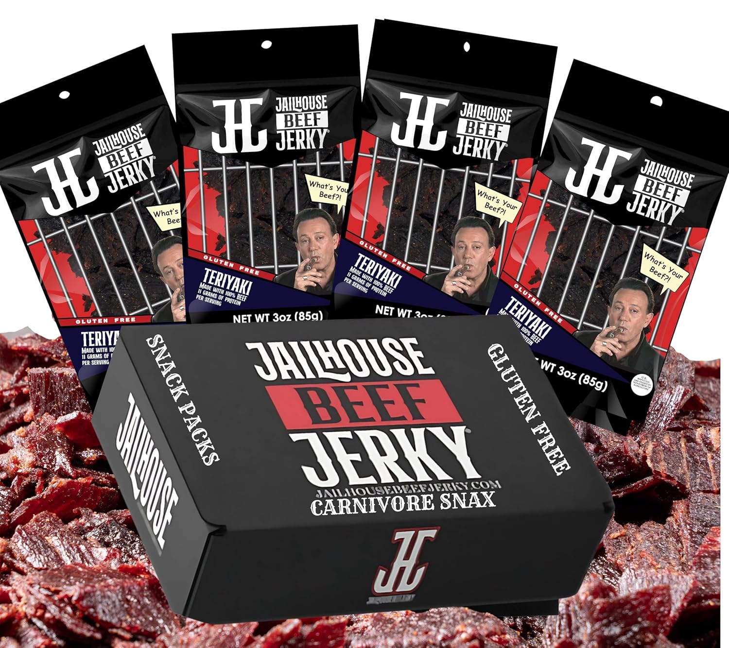 JailHouse Beef Jerky Teriyaki - High-Protein Gourmet Snack