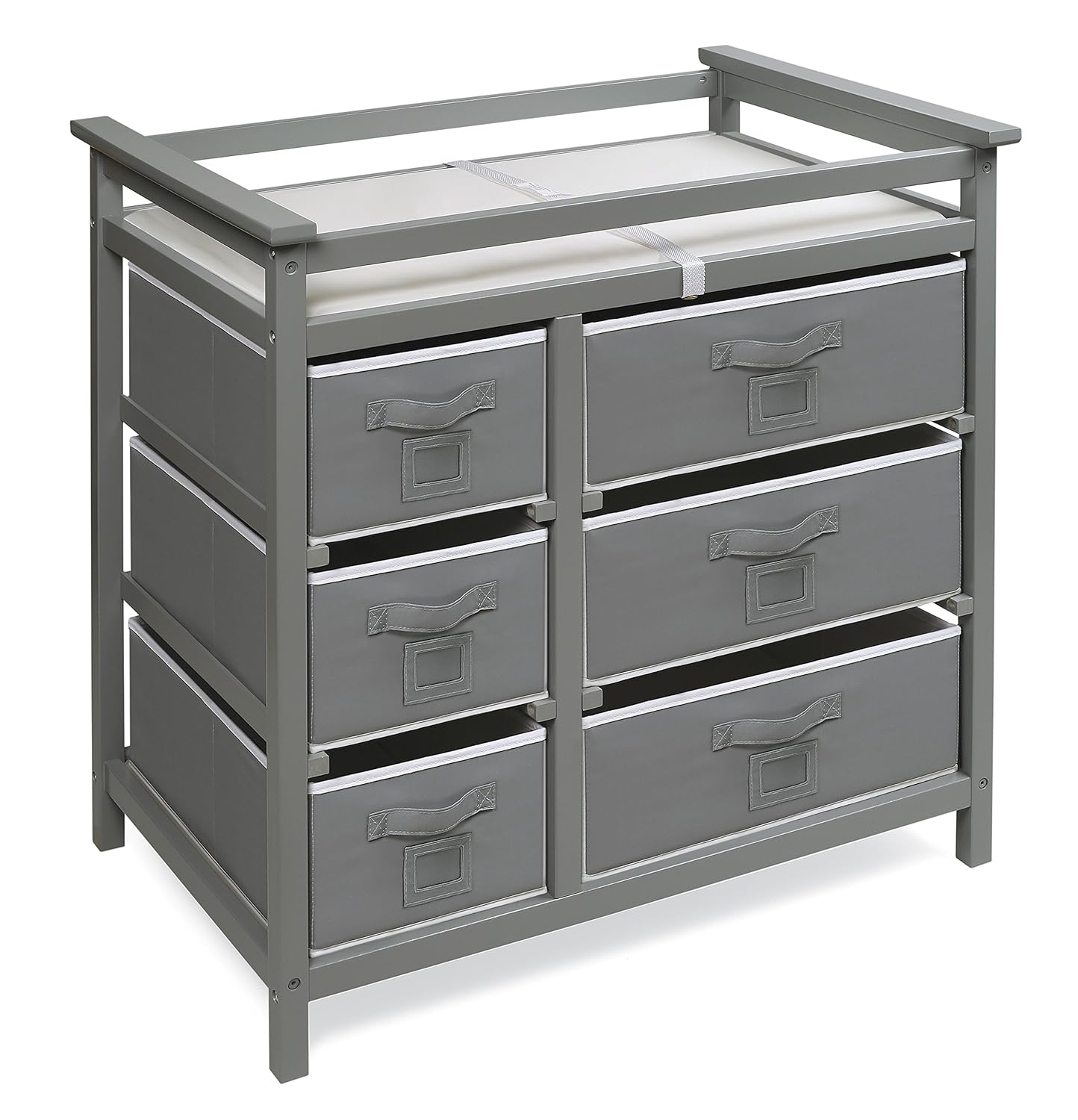 Modern Baby Changing Table - 6 Drawers & Pad Included!