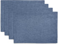Pure Linen Blue Denim Placemats Set of 4 - Athena Solino