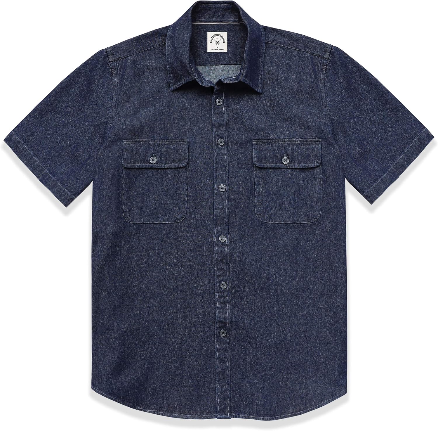 Stylish Short Sleeve Denim Shirt for Men by Dubinik - Casual Wear