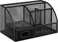 Mesh Pen Holder and Organizer - Compact Steel Desk Cup