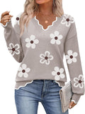 V Neck Sweater Lightweight Ribbed Knit Pullover - Fall 2025 Zeagoo