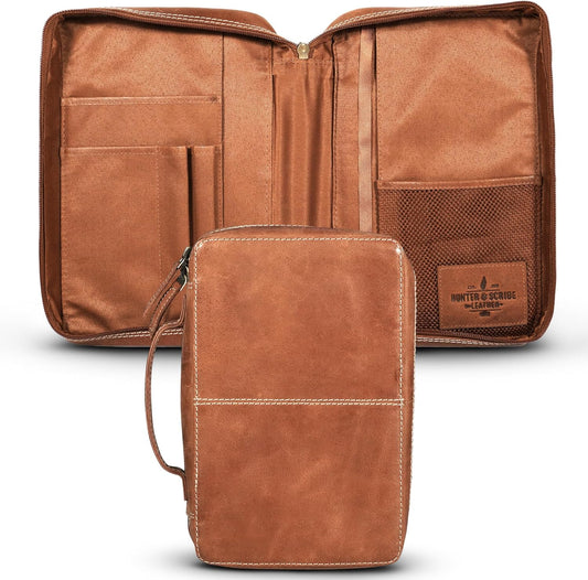 Top Grain Leather Bible Covers for Men and Women - Large Size