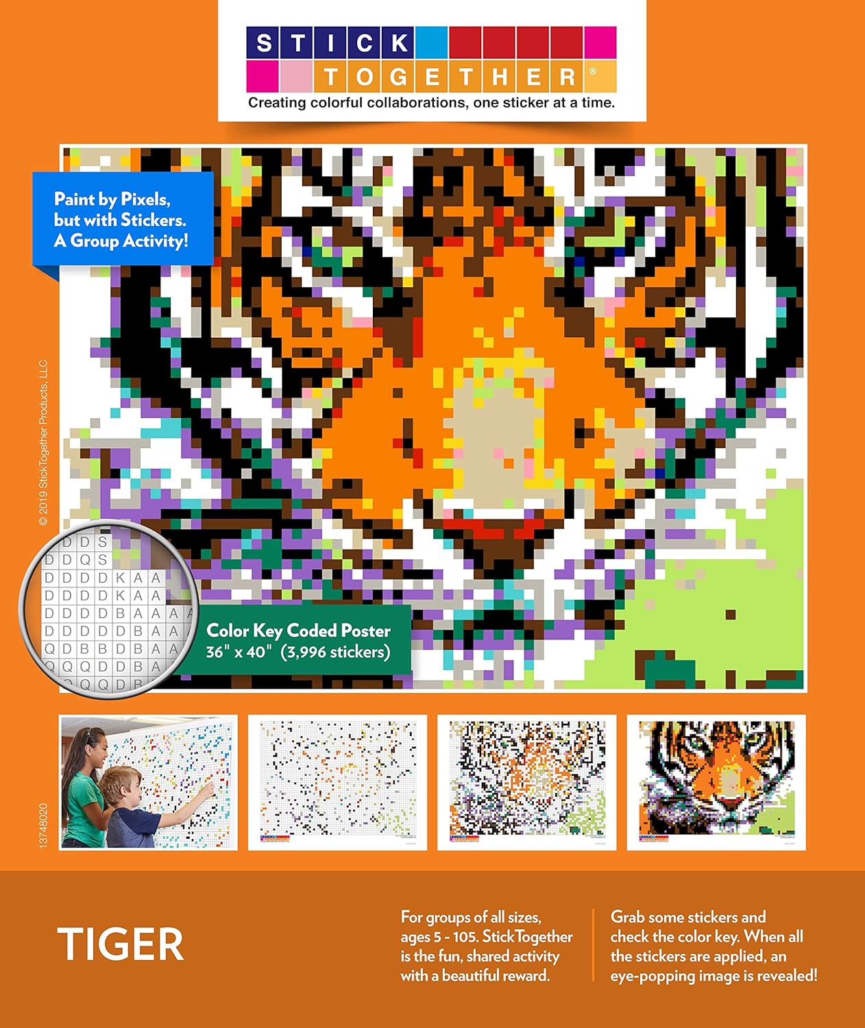 Huge Mosaic Puzzle Poster Kit for Family Fun and Learning