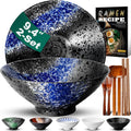 9.4in Ceramic Ramen Bowl Set of 2 (1800ml) - Large Porcelain Bowls