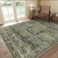 GENIMO Machine Washable 8x10 Area Rug - Vintage Low Pile Comfort