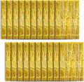 Foil Curtain Backdrop 20 Pack Gold Tinsel Fringe - Party Photo