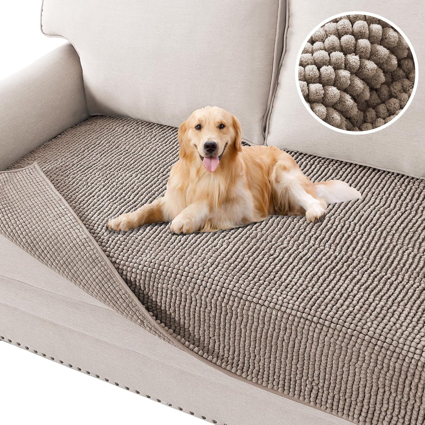 H.VERSAILTEX Plush Chenille Dog Bed Cover for Sofa Protection