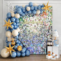 Shimmer Wall Backdrop 24pcs Sequin Panels - Iridescent Silver