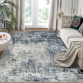 5x7 Area Rug Washable for Living Room - Low Pile Modern Rug