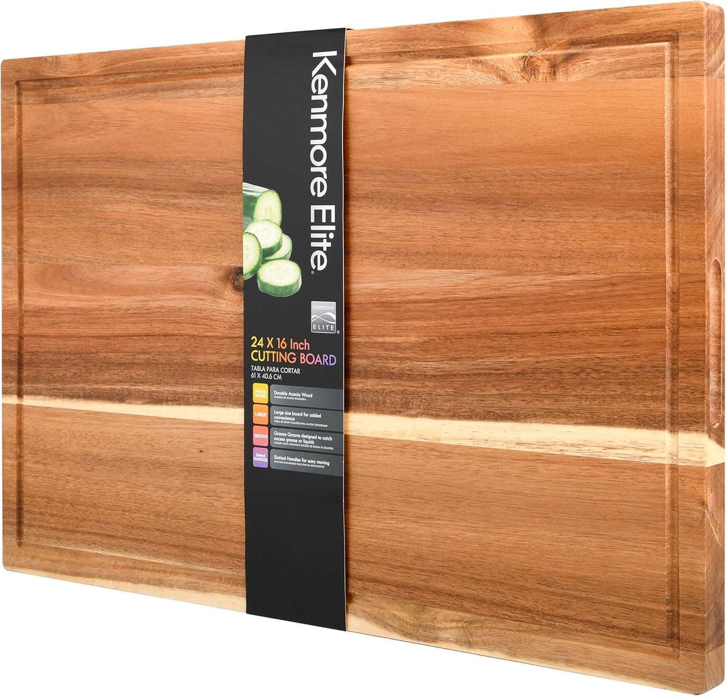 Heavy Duty Acacia Wood Extra Large Cutting Board with Juice Grove