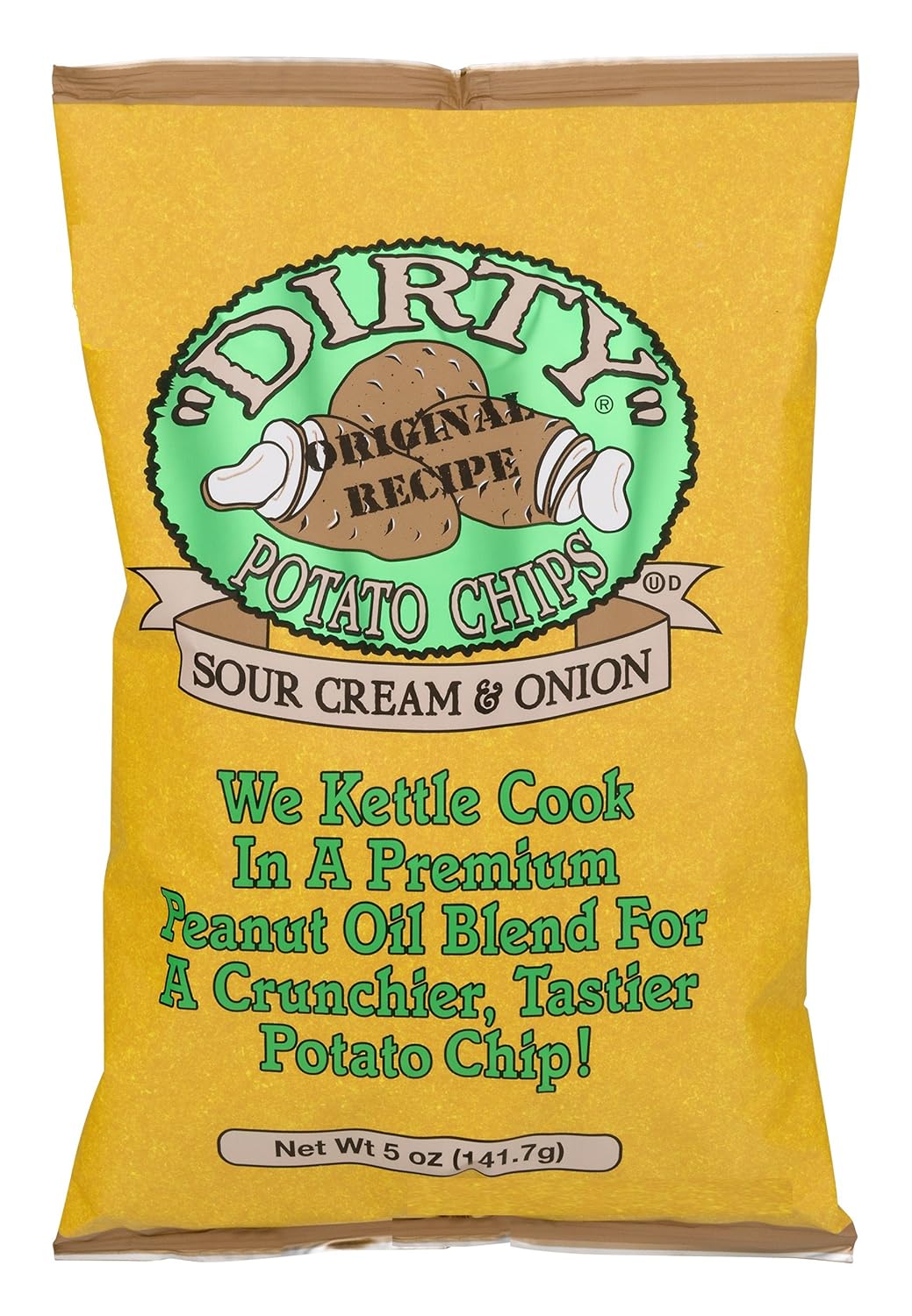 Dirty Kettle Potato Chips Sour Cream & Onion 5 oz Pack of 12