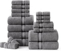 Lane Linen 100% Cotton Luxury Towel Set 18-Piece - Super Plush