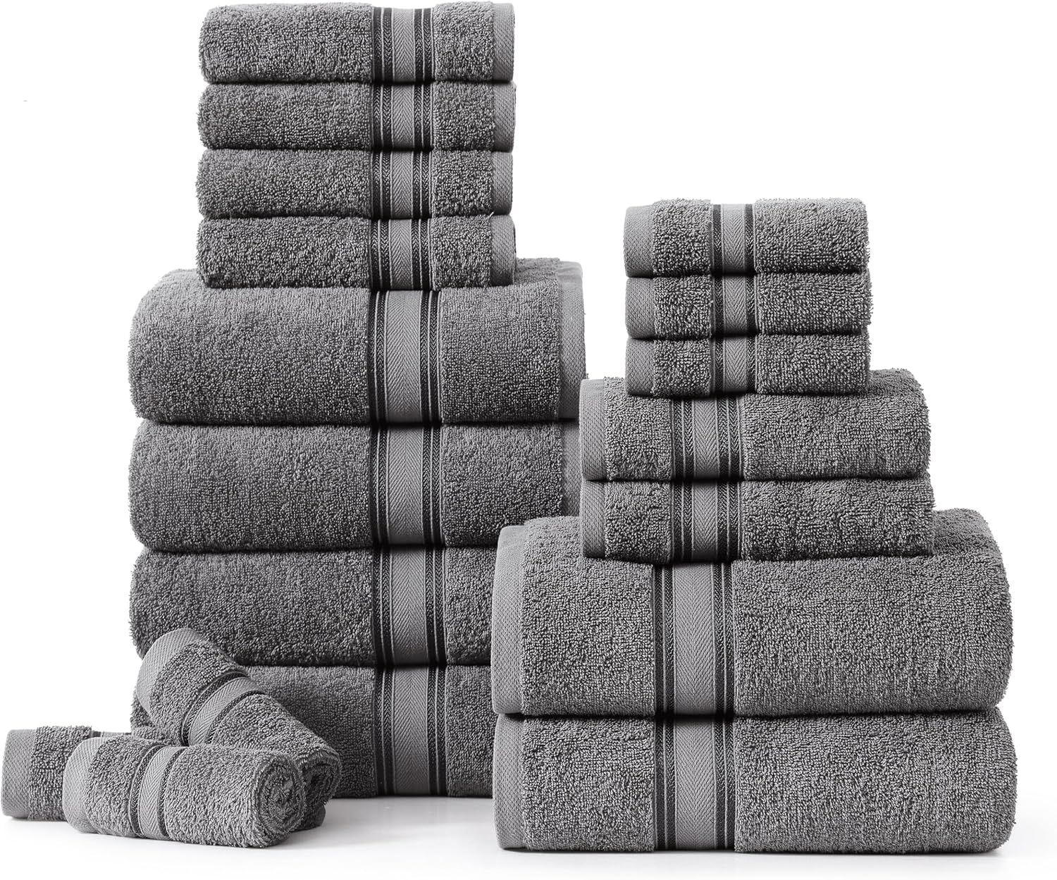 Luxury Cotton Towel Set - 18 Pieces for Ultimate Comfort