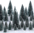 Crowye 80 Pcs Christmas Village Trees Bottle Brush Set - Assorted