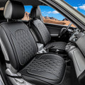 Nappa Leather Car Seat Covers Full Set - Fits Most Cars