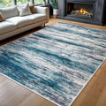 KOZYFLY Area Rug 8x10 Modern Washable Thin Rug - Soft Non-Slip