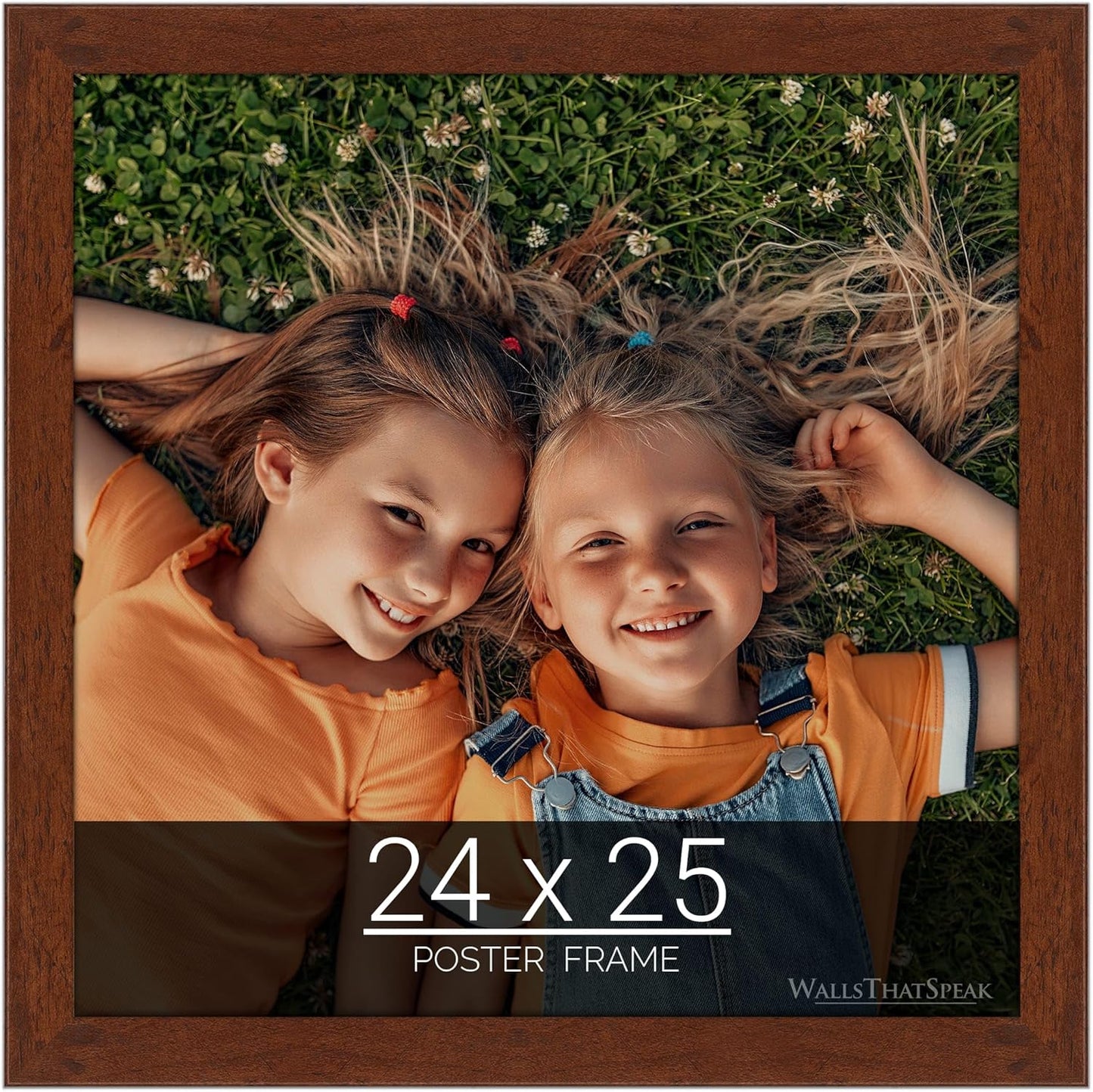Dark Walnut Rustic Pine Picture Frame for Puzzles and Photos