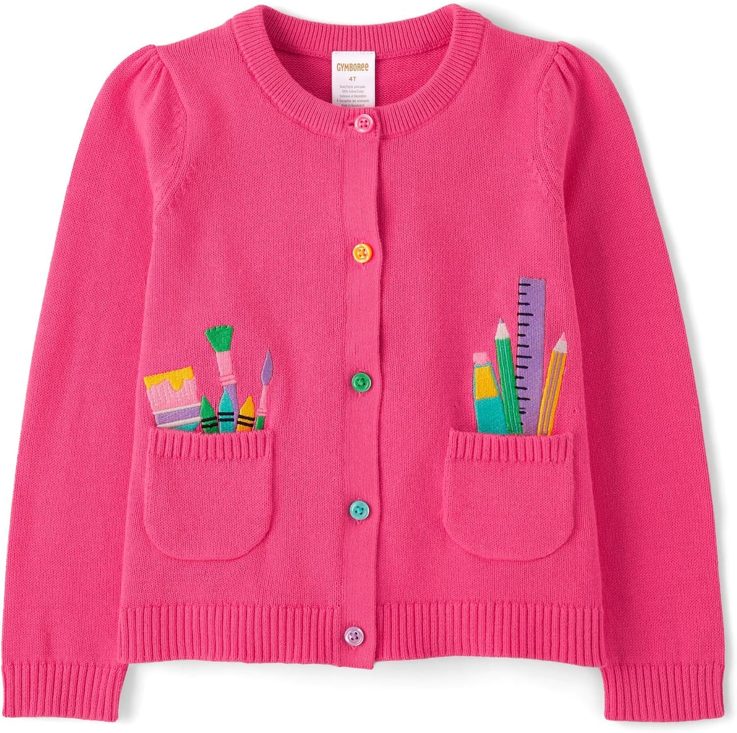 Gymboree Girls Long Sleeve Button Front Cardigan for Toddlers