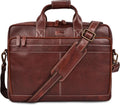 Leather Village 16 in Leather Laptop Messenger Briefcase - Versatile