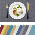 Cloth Placemats for Dining Table Set of 8 - Heat Resistant Washable