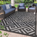 Outdoor Rug 4x6 Waterproof Reversible Patio Mat - Durable, Easy Clean