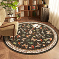 Mushroom Insect 4ft Round Rug - Washable Non-Slip Ultra-Thin Boho Rug
