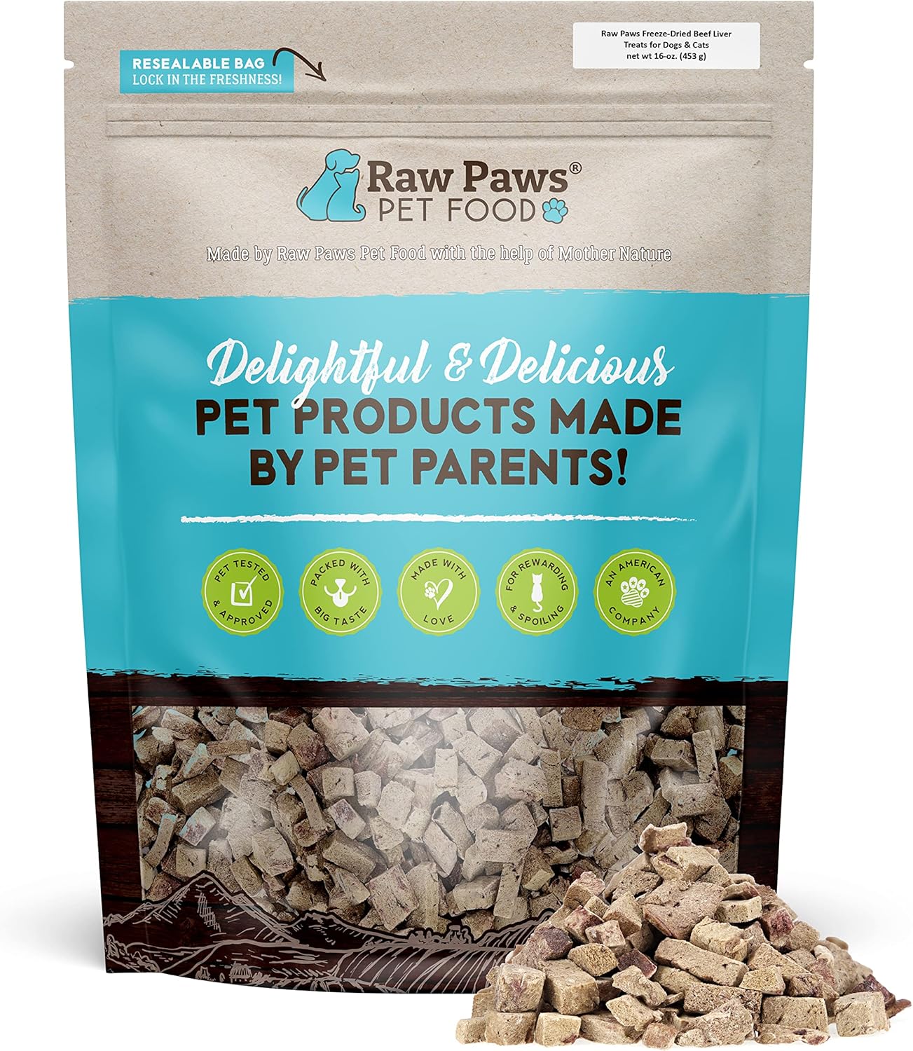 Premium Freeze Dried Beef Liver Treats for Dogs and Cats, 16 oz