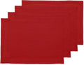 Red Linen Placemats Set of 4 for Christmas and Holiday Decor