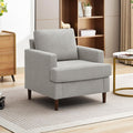 Mid-Century Accent Chair Light Grey - Comfortable Modern Armchair
