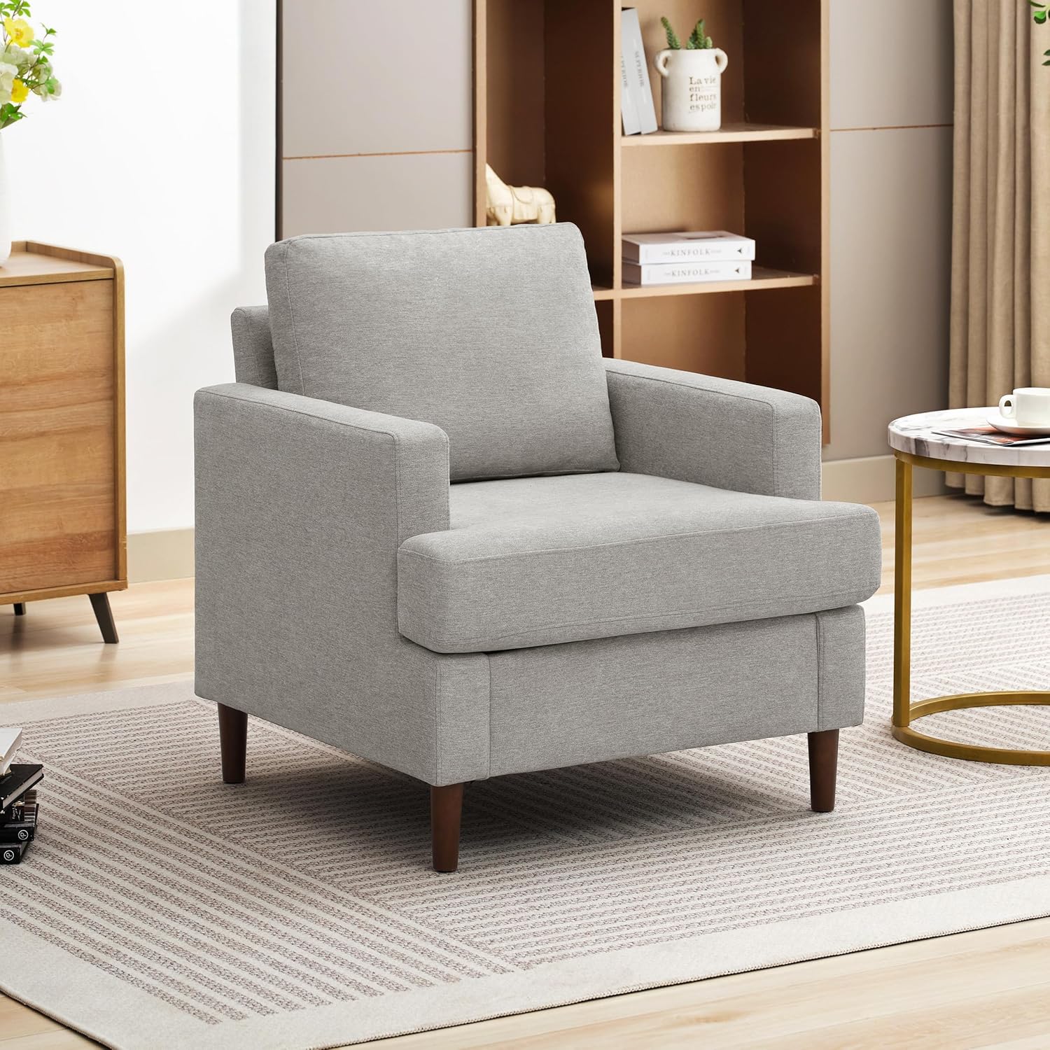 Mid-Century Accent Chair for Stylish Living Room Comfort